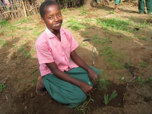 Girl Planting